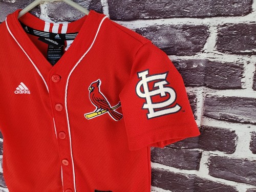 🔥 St. Louis Cardinals #7 Matt Holliday Adidas Button Down Jersey Child Small 4 - Picture 3 of 5