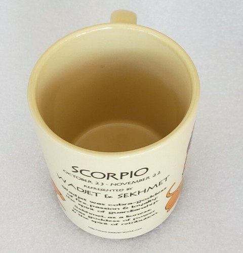 Vintage Egyptian SCORPIO - WADIET & SEKHMET Zodiac Astrology Coffee Mug Africa - Picture 3 of 4