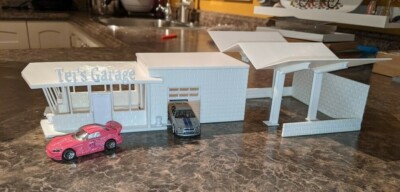 3D Printed Garage with showroom diecast scale 1:64 1/64 | eBay