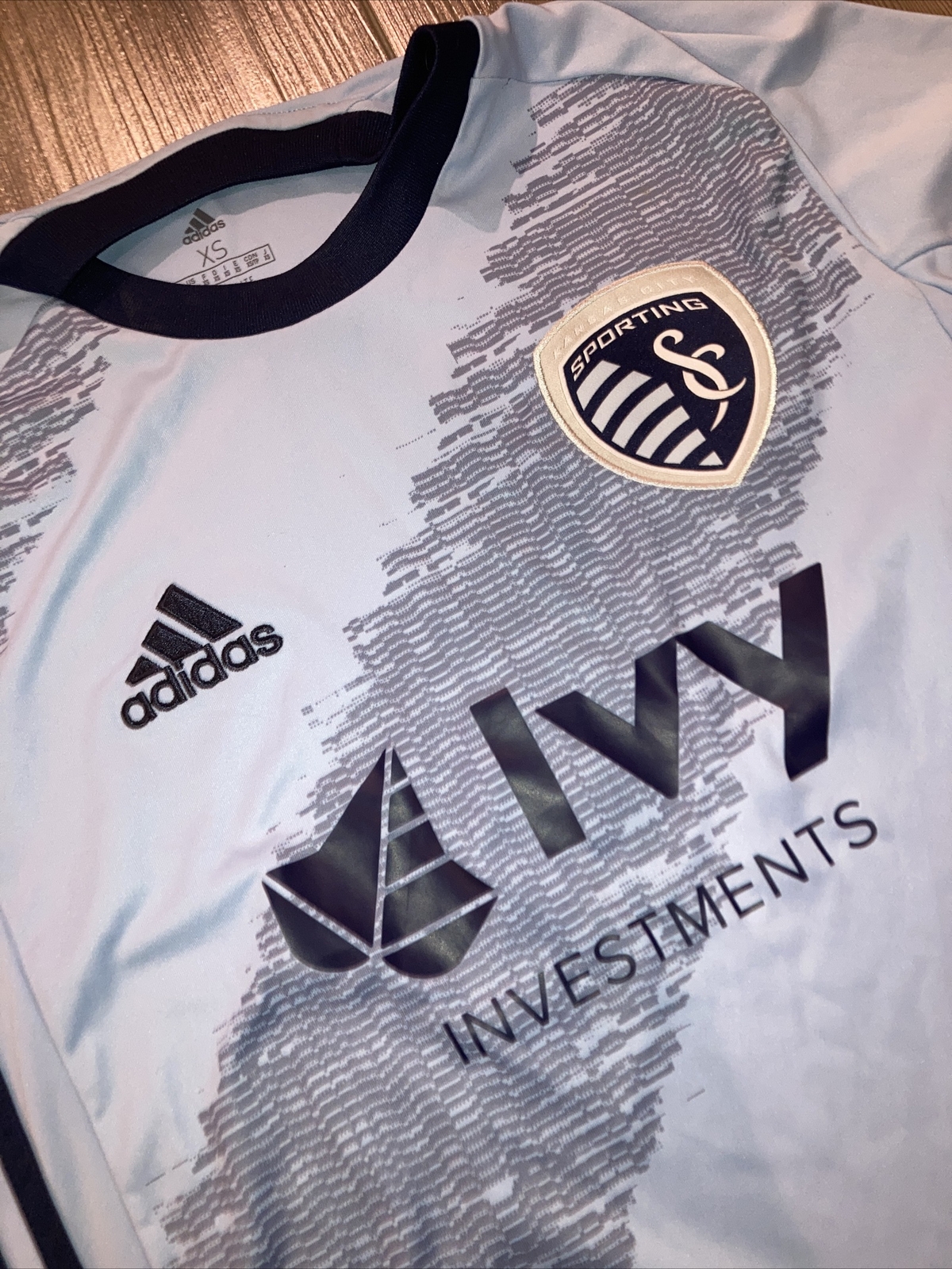 Adidas MLS Sporting Kansas City Soccer Home Jersey Men's Size XS Blue