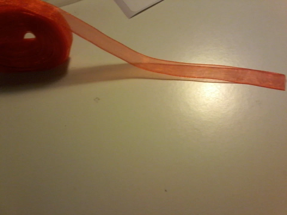 CINTA ORGANZA PARA SCRAPBOOKING NUEVA NARANJA 10 MM X 10 METROS (C) Foto 2 de 2