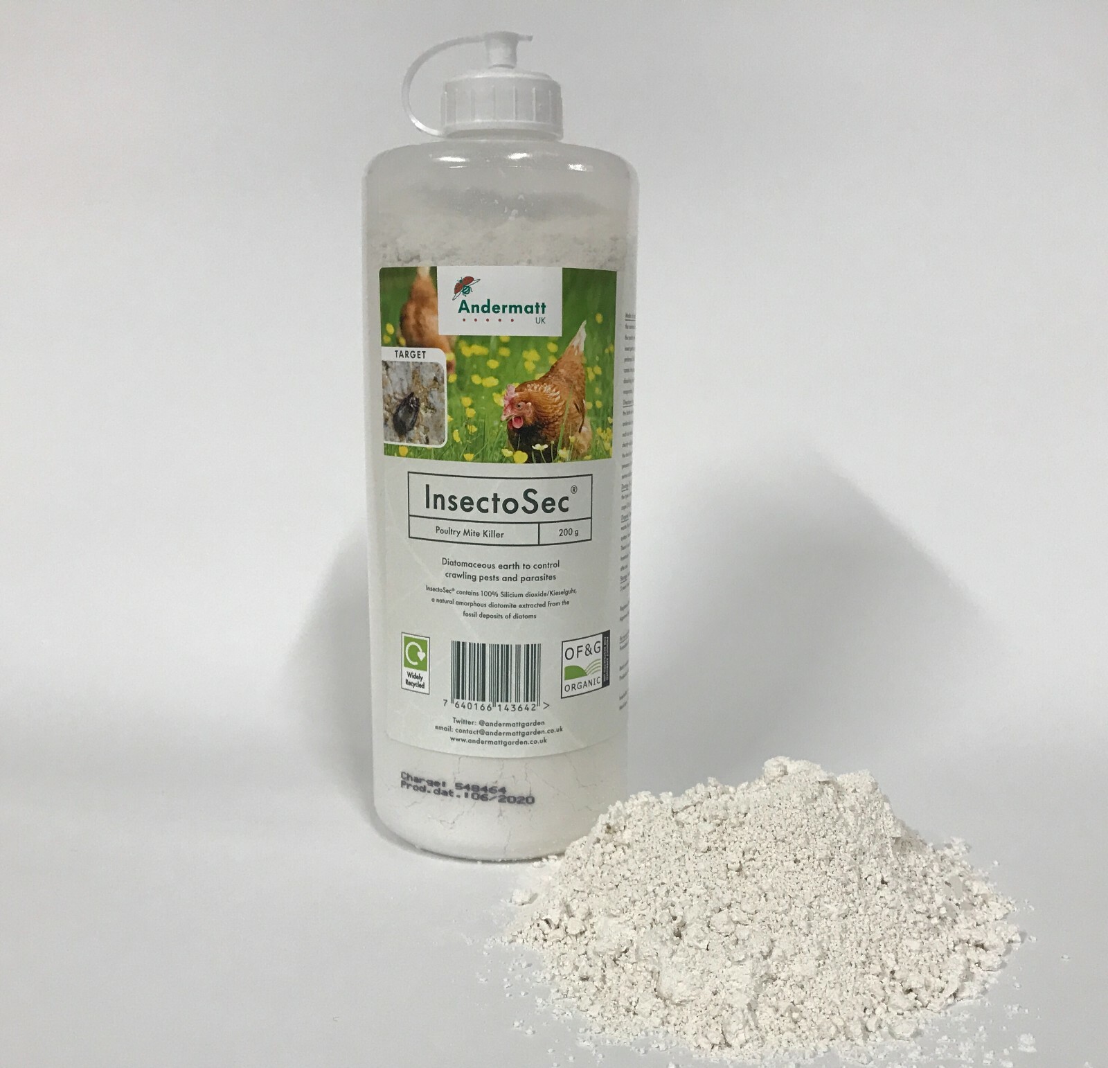 InsectoSec® Poultry Mite 200g – Diatomaceous Earth - UK approved organic control