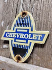 VINTAGE CHEVROLET PORCELAIN SIGN OLD CIGARETTE MATCH STRIKE CAR TRUCK CHEVY 4"