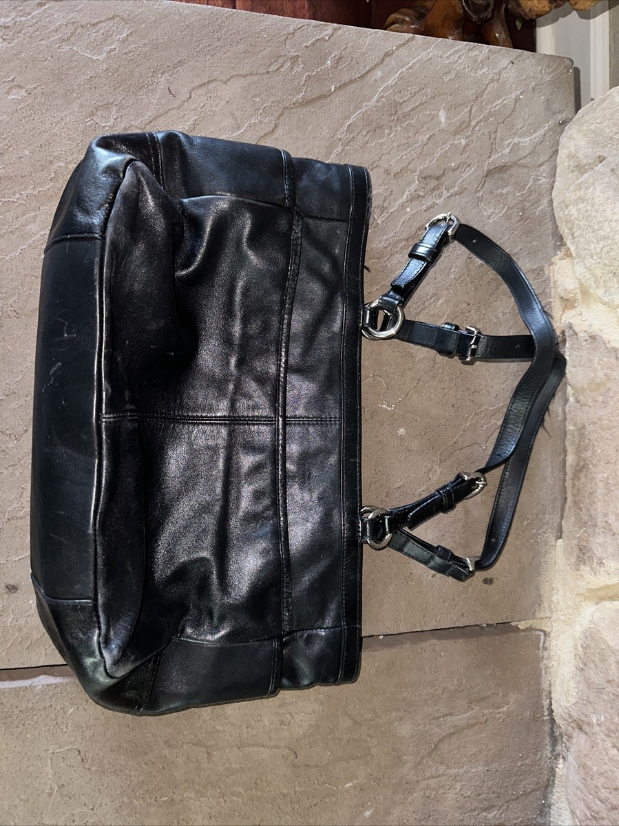 Coach D1163 F17721 Black Leather Shoulder Bag Super Nice! | eBay