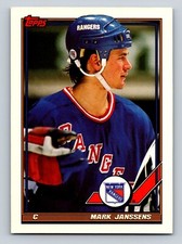 Mark Janssens 1991-92 Topps #186 New York Rangers
