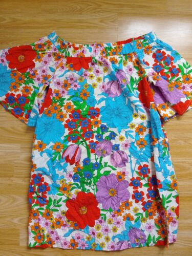 H&M Off The Shoulder Summer Floral Top Size EUR 40 UK 12