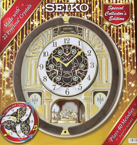 New Seiko Melodies in Motion Clock - Limited Edition 40 Melodies! Free shipping! - Afbeelding 1 van 5