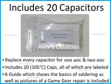 Sega Game Gear 20 Capacitor Replacement Repair Kit Fix no/low sound & Dim Screen