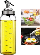 Olive Oil Dispenser Bottle, Liquid Condiment Container, 17 Oz Vinegar Dispensing
