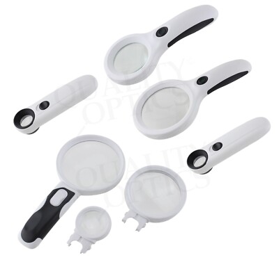 Quality Optics  USA Easy Grip Series Illuminated Hand Magnifier Magnifying Glass