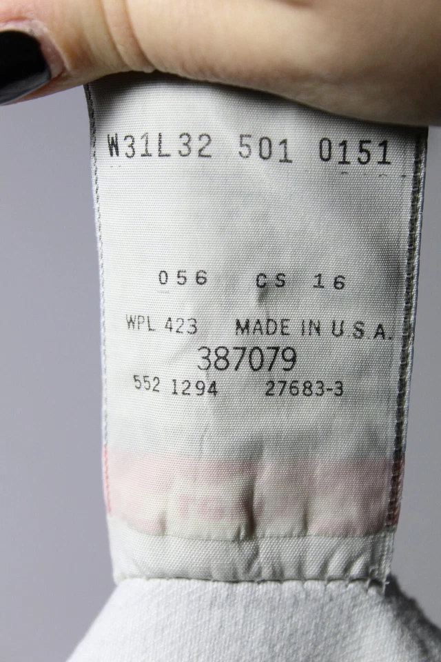 Levi's 501 W31 L32 jeans usato bianco (Cod.SJ257) Levis Made in USA - Immagine 3 di 4