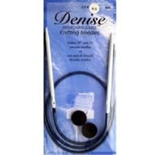 Denise Interchangeable Knitting Needles, circular "Single" set, NEW, pick size 