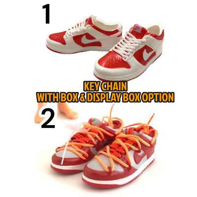 SB Dunk Low Mini Shoe Sneaker Key Chain, Bag Charm Collectible With Display Box