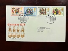 United Kingdom 1978 - Christmas FDC stamps set Philatelic Bureau Edinburgh