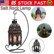 Himalayan Salt Basket Lamp Rock Natural Crystal Pink Night Light Air Purifier