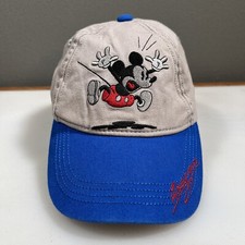 Disney Parks Mickey Mouse Baseball Cap Strapback Hat Youth Boys Blue Gray