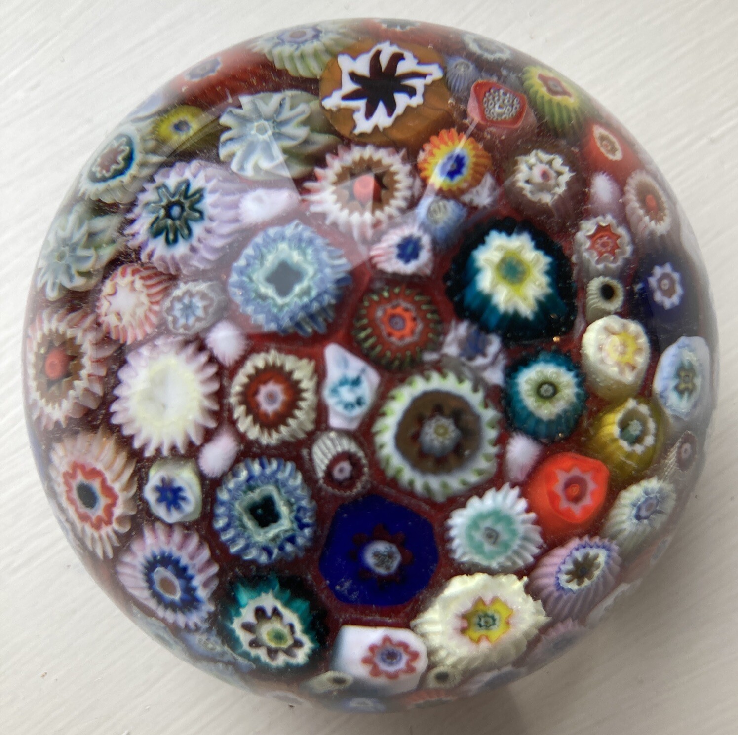 vintage millefiori glass paperweight eBay