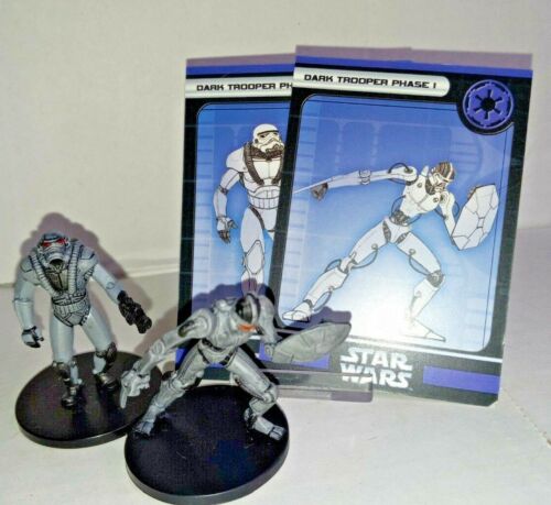 Star Wars Miniatures DARK TROOPER PHASE I 12 47/60 & PHASE II 20 48/60 TTL 2