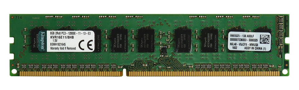 Ram Kingston Kvr16E11/8Hb 8Go Ddr3 1,6Ghz Ecc - Photo 2/2