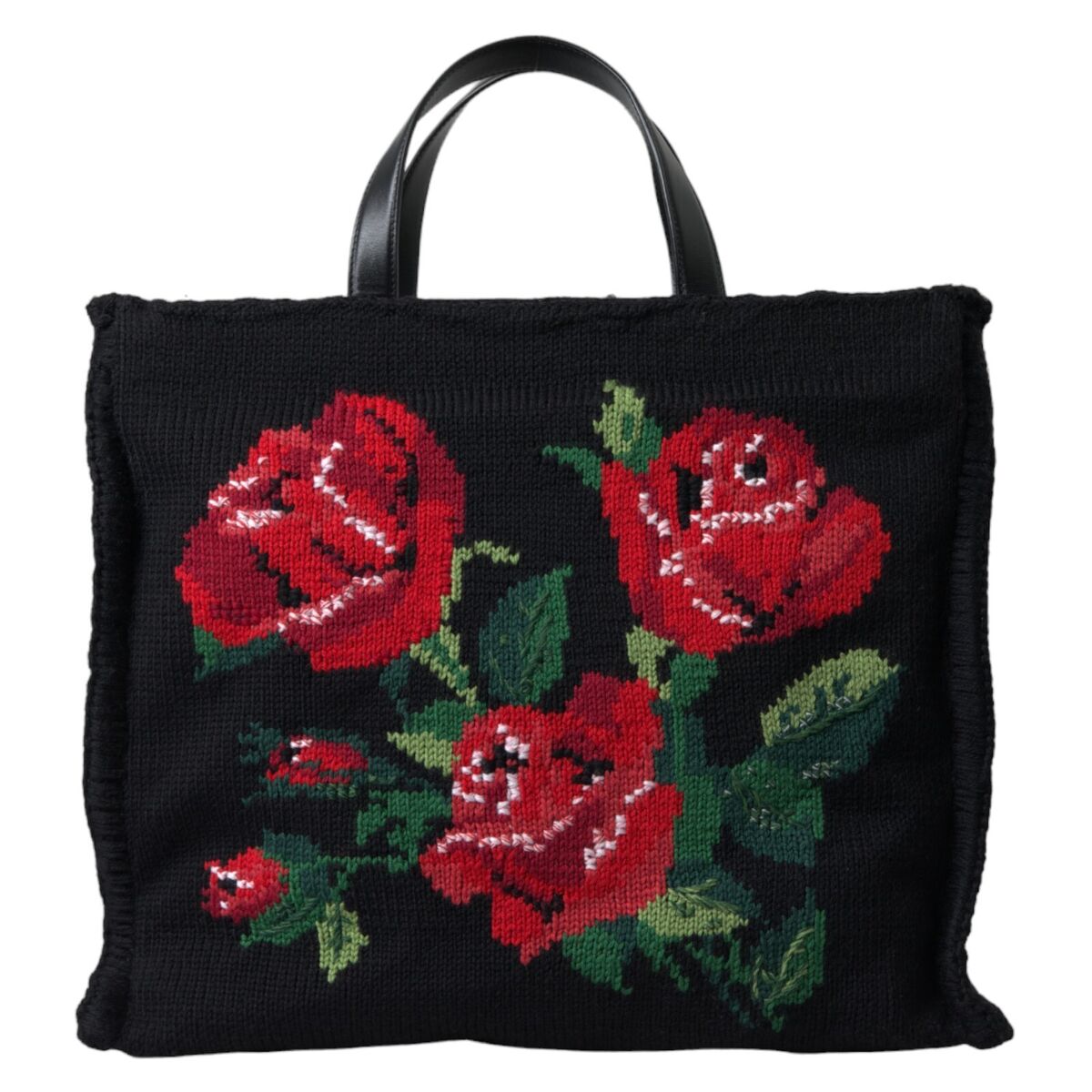 DOLCE & GABBANA Bag Black Cashmere Rose Embroidery Women DOLCE & GABBANA Bag Black Cashmere Rose Embroidery Women