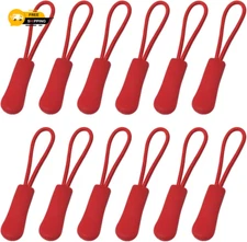 20PCS Bright Zipper Puller Helper Red Nylon Pulls Tab for Backpacks