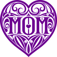 30 Custom Purple Love Mom Heart Personalized Address Labels