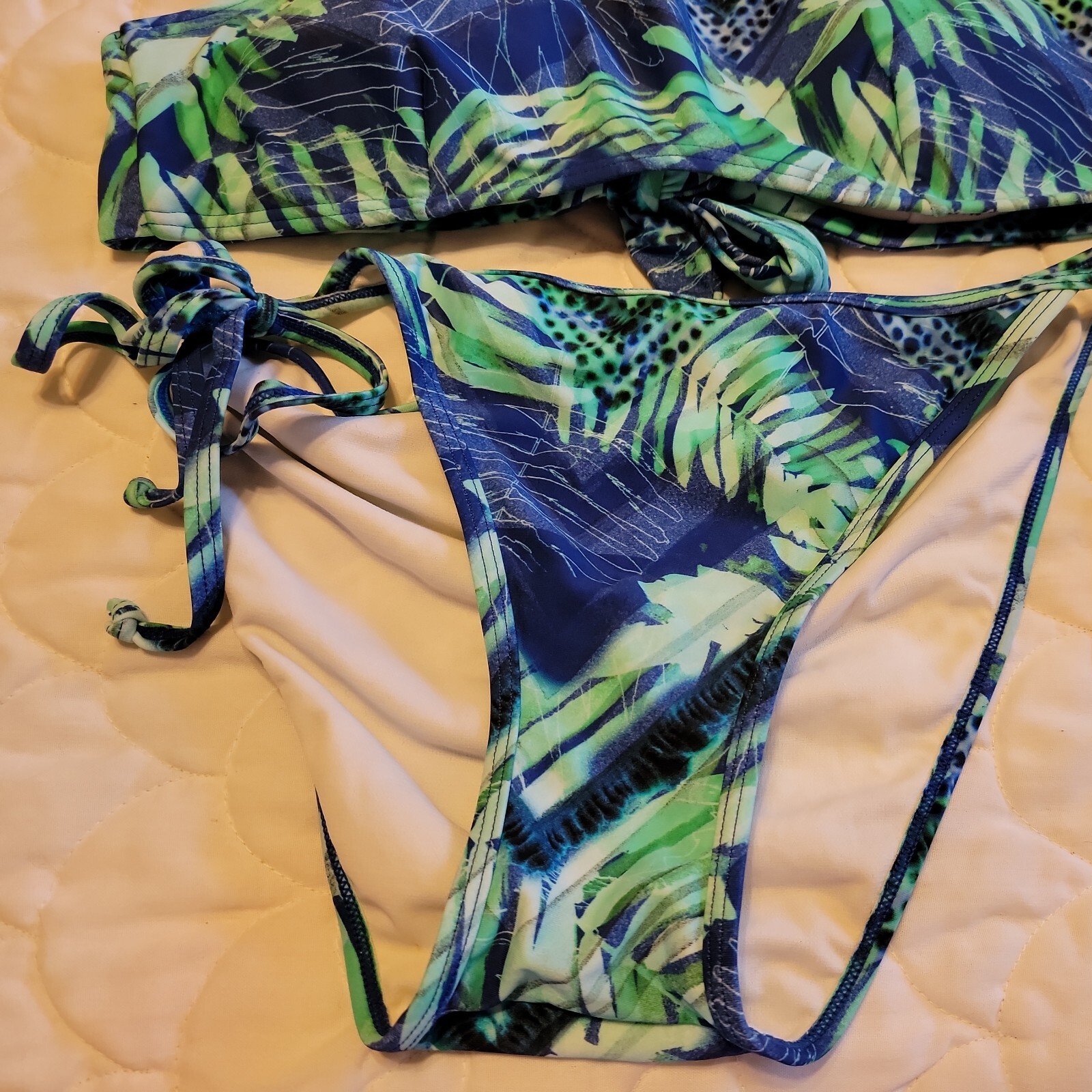 Express Swim Halter Top Bikini Bottom Swimsuit Bikini… Gem