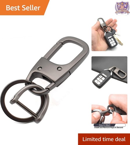 Lightweight Metal Keychain with Anti-Lost D-Ring - Perfect for Car Key Fobs