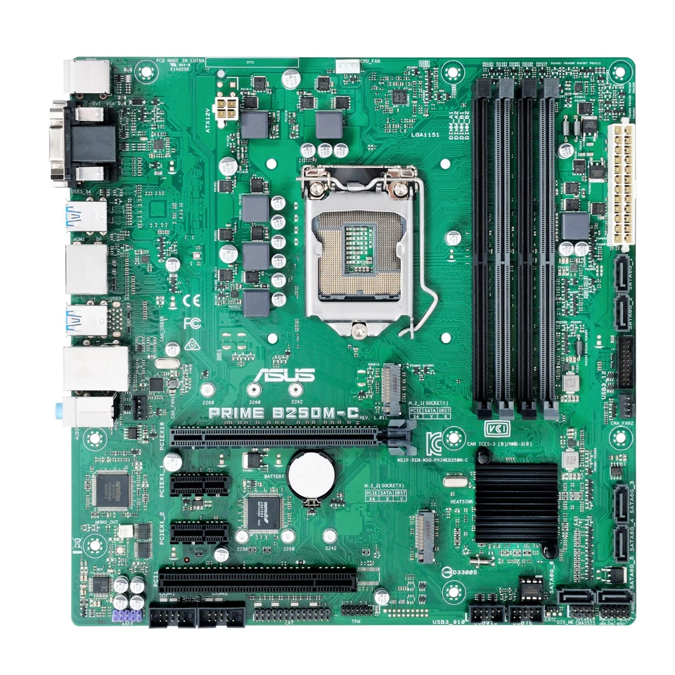 SCHEDA MADRE ASUS B250 M-C / SOCKET LGA 1151 H4 / DDR4 / INTEL / MICRO ATX - Immagine 2 di 3