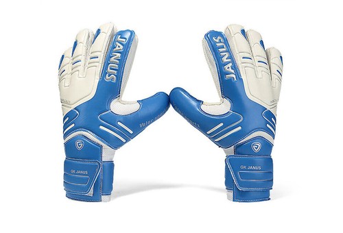 Janus Adult & Youth Soccer Goalkeeper Gloves Finger Savers Black Blue White  - Bild 5 von 10