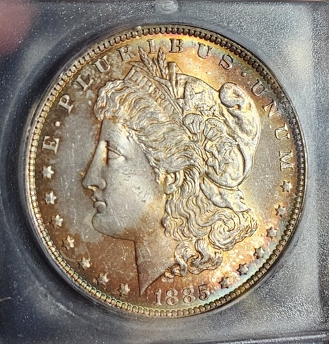 1885-O Morgan Silver Dollar $1 ICG MS64 - Nice Lustrous Toned Coin. Our T3843 - Picture 8 of 11
