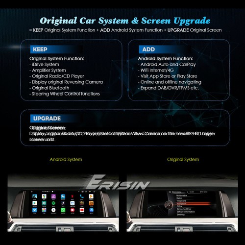 10,25" Android 13 GPS DAB+ Autoradio 8-Kern BMW 5er F10/F11 mit NBT CarPlay 64GB - Bild 5 von 24