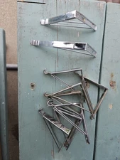 Vintage Glass Shelf Holders. will hold up to a 5 1/2" wide glass shelf.  