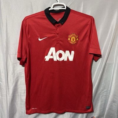 Manchester United 2013/2014 Home Shirt Nike Dri-Fit Mens Size XL Aon
