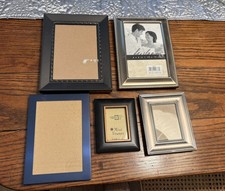 5 Decorative Picture Frame Lot, Various Sizes  Colors, Late 1990s - 2010