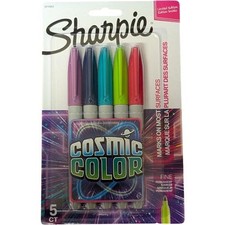 Sharpie Cosmic Colors Fine Permanent Marker 5 Count NIB