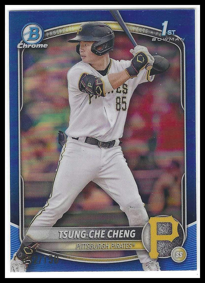 Tsung-Che Cheng 2025 Bowman Chrome Prospects Blue Refractor /150 #BCP95 1st RC