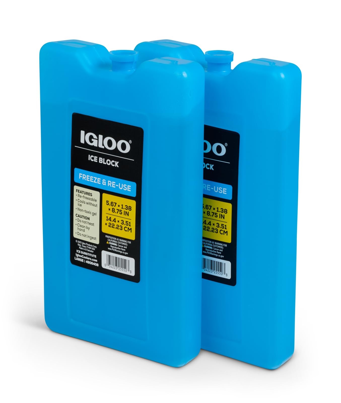 Igloo Large Maxcold 2 Pack Ice Block, Reusable Ice Packs for Coolers, Freezer...