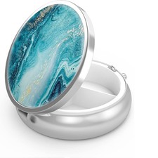 Pill Box 3 Compartment Small Pill Case,Portable for Pocket or Purse Pill Organiz