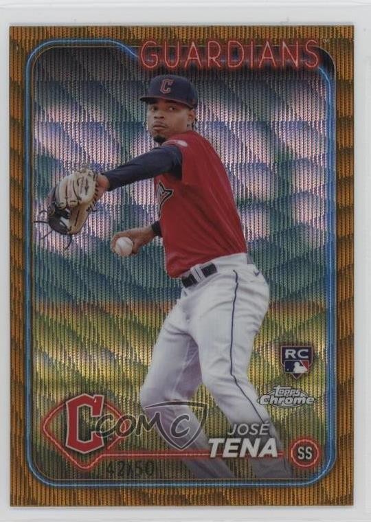 2024 Topps Chrome Gold Wave Refractor /50 Jose Tena José Tena #29 Rookie RC