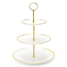 3 Tier Cupcake Stand, Plastic Tiered Serving Stand, Dessert Tower Tray for Te...