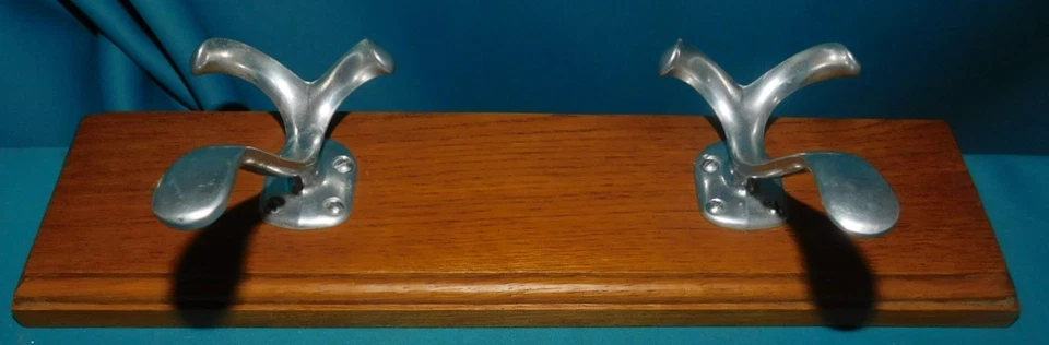 ANCIEN PORTE MANTEAU ET CHAPEAU DE BISTROT . 2 PATERES . ECOLE . LONGUEUR 35cm - Photo 3/4