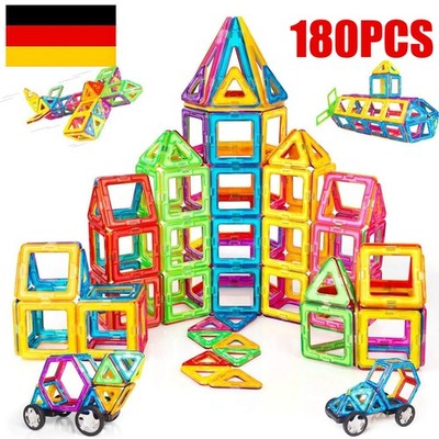 180Stk Blocks Magnetic Building Kinder Spielzeug Magnetische Bausteine Blöcke DE
