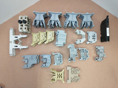 LOT ASSORTED 35mm DIN Rail End Blocks/Label Holders/Fuse Holders/Module Standoff
