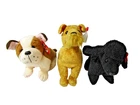 Vintage Lot of 3 Dog Beanie Babies- Whiskers Huggins and Gigi