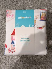 Pillowfort Full Sheet Set Patisserie Pet Shoppe 4pc Kids Cotton Bedding NWT