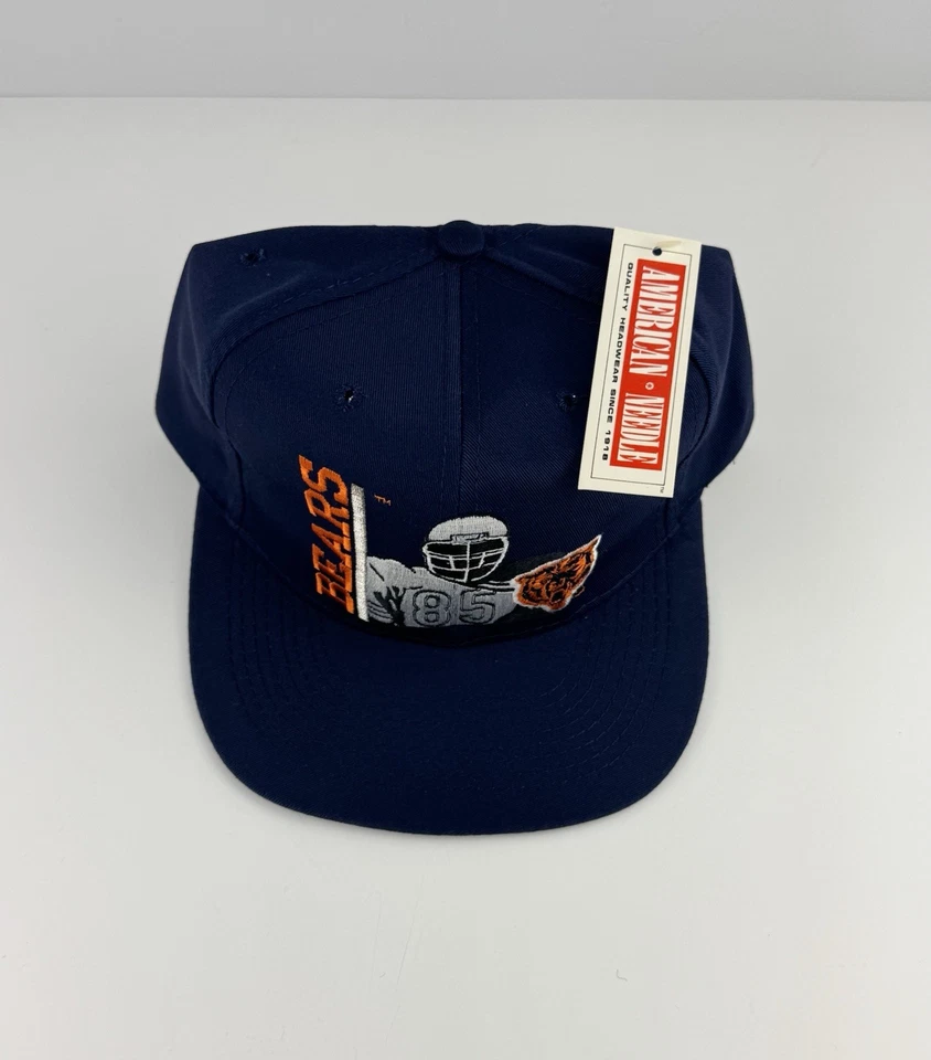 NUEVO/Antiguo Stock De Colección Años 90 Chicago Bears Snapback Sombrero Aguja Americana Raro Nuevo Con Etiquetas Foto 3 de 4