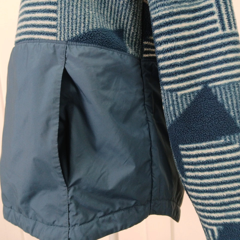 Pulôver feminino The North Face riit médio gola capuz azul geométrico lã - Imagem 4 de 4