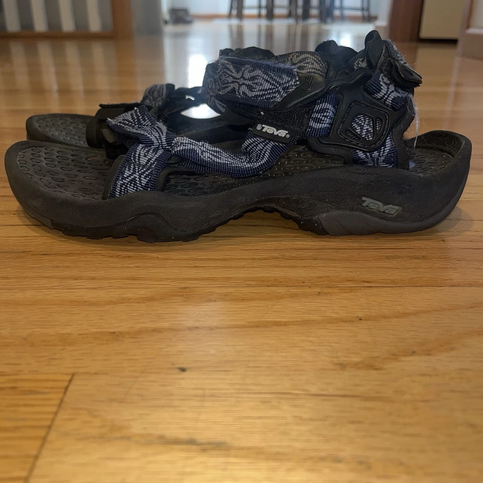 Teva Shock Pro Sandals Women’s 9/Mens 7 (Eur 40) Black And Blue - Image 2 of 4