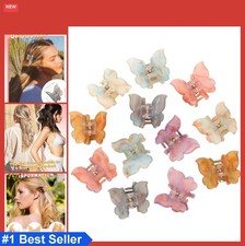 12 Pcs Butterfly Hair Clips Small Claw for Thin Fine Hair Non Slip Acrylic Cute
